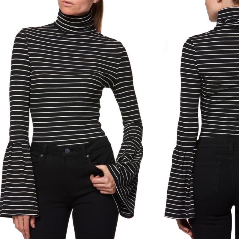 PAIGE Kenzie Bell Sleeve Fitted Turtleneck